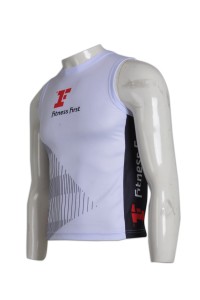 VT115  gymnasium center uniform vest supply fashionable printed vest fitness club vest supplier company
